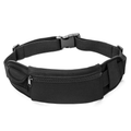 Adjustable Black Waist Pack with Zippered Storage