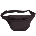 Black Multi-Pocket Waist Bag with Adjustable Strap